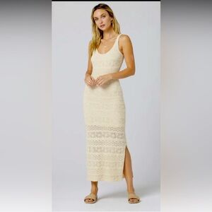 Saltwater Luxe women’s sweater dress, size M in vanilla.